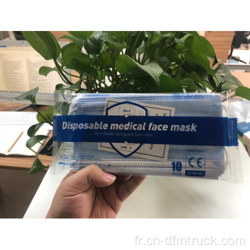 Masque facial médical jetable avec attaches d&#39;oreille